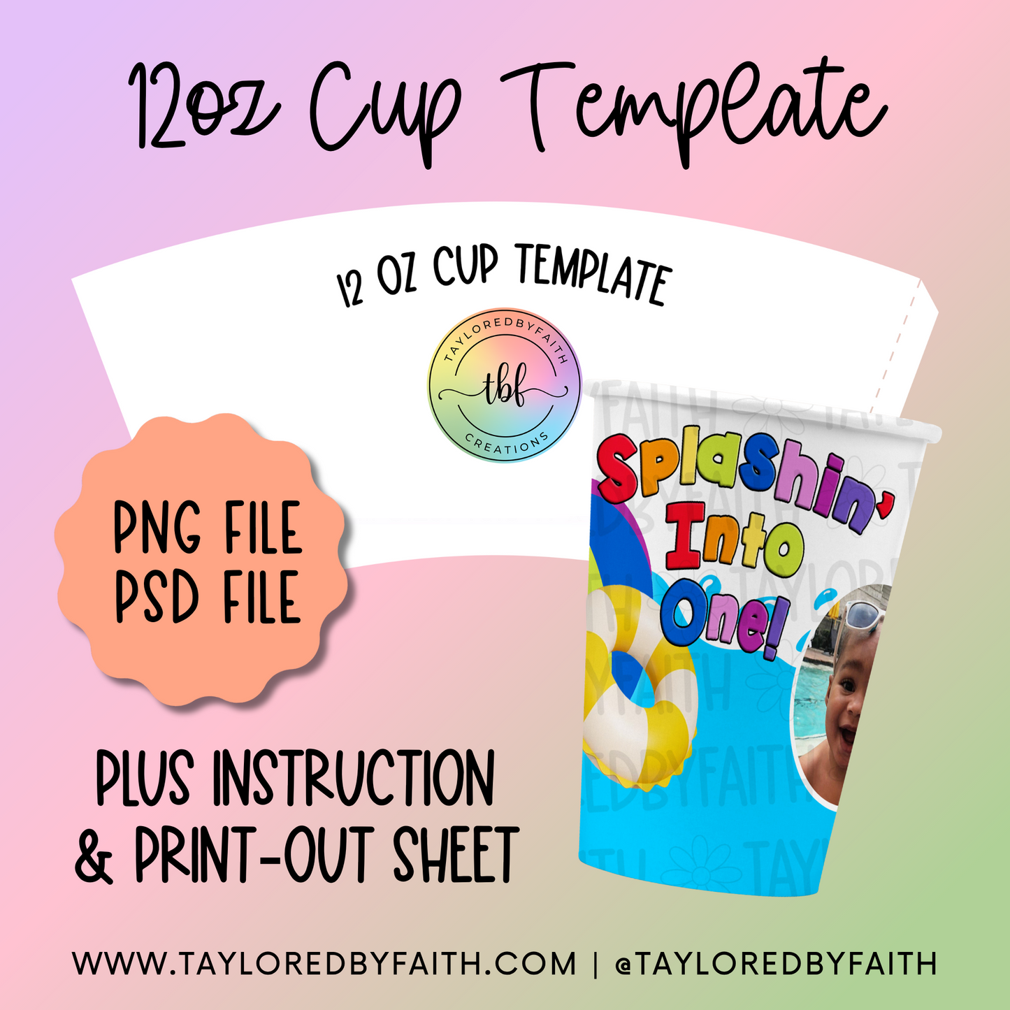 12oz Cup Template