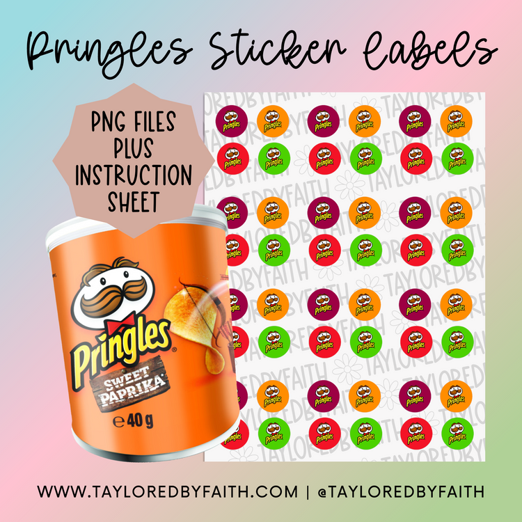 Pringle Flavor Sticker Labels *Instant Download*
