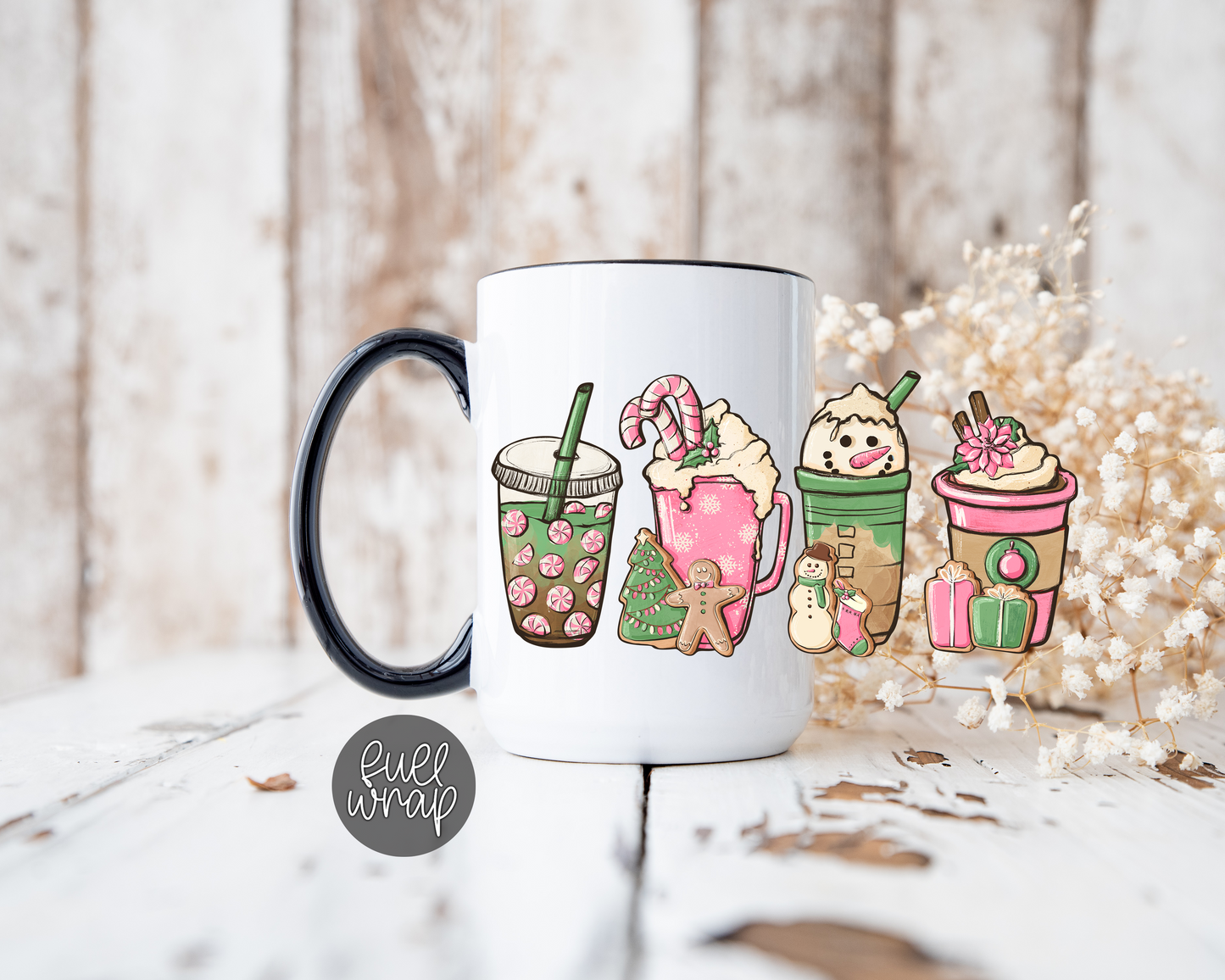 Pink Christmas Coffee Mug