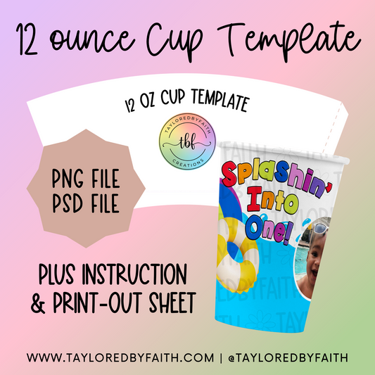 12oz Cup Template