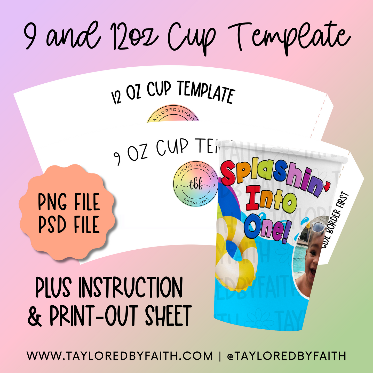 9oz and 12oz Cup Bundle Template