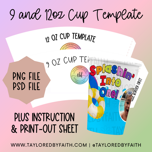 9oz and 12oz Cup Bundle Template