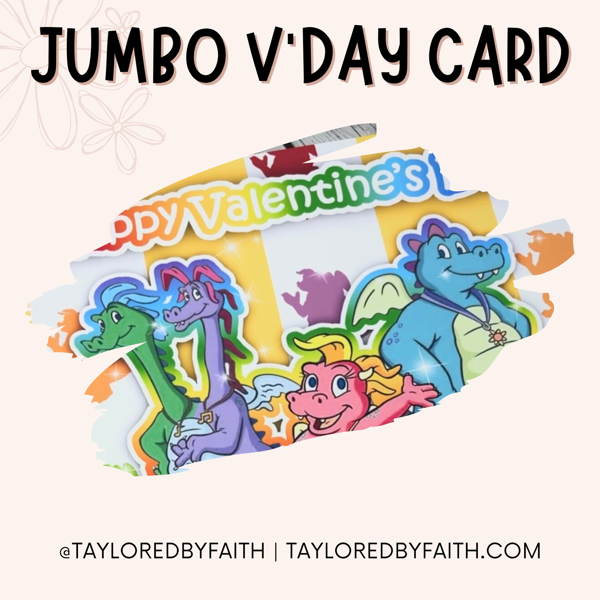 Jumbo Valentine card, large Valentine card for kids, Valentine card with candy, personalized Valentine cards for school, classroom Valentine gifts, Valentine party favors for kids