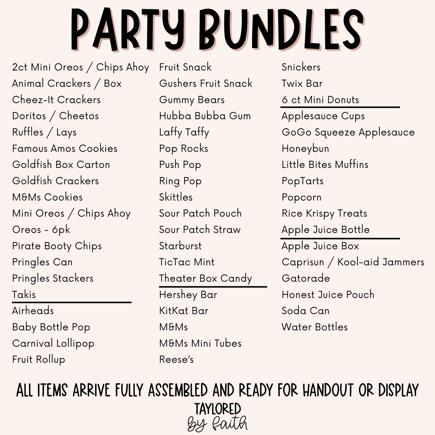 Party Bundles