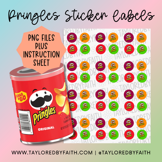 Pringle Flavor Sticker Labels *Instant Download*