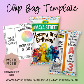 Chip Bag Template – Taylored By Faith