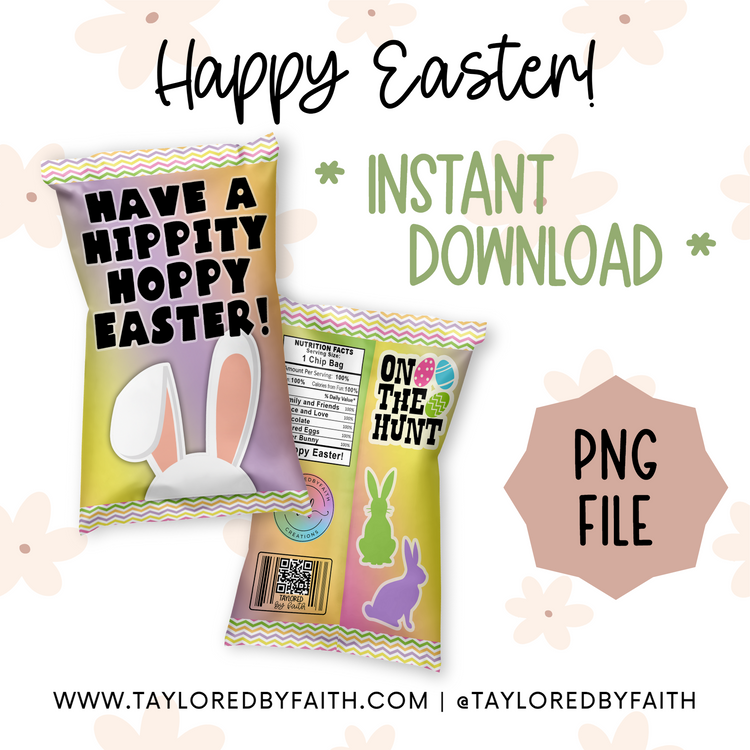 Easter Hip-Hop Chip Bag *Instant Download*