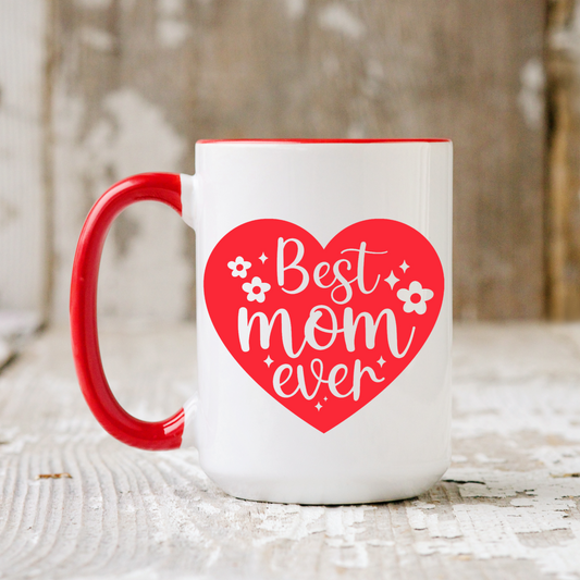 IMPERFECT | Best Mom Ever (Red Heart) Mug