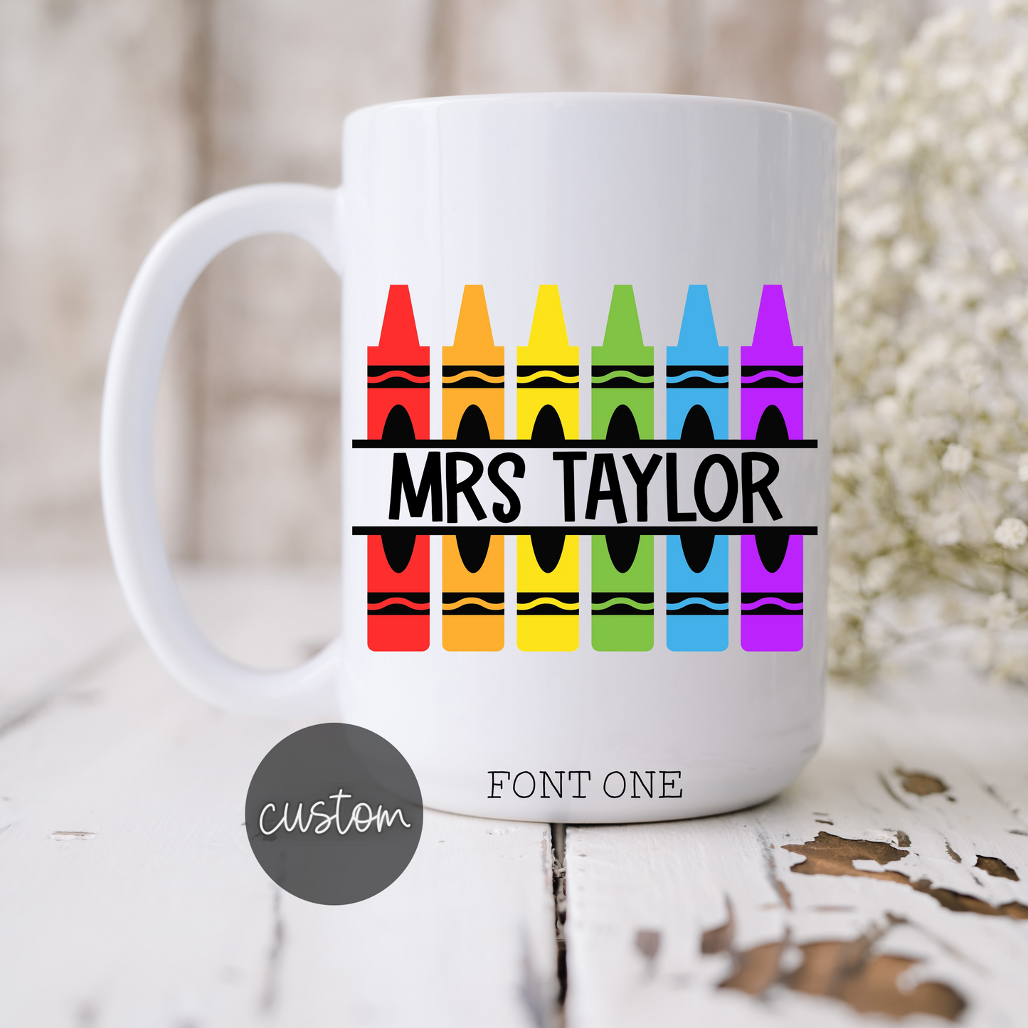 Custom Crayola Monogram Mug