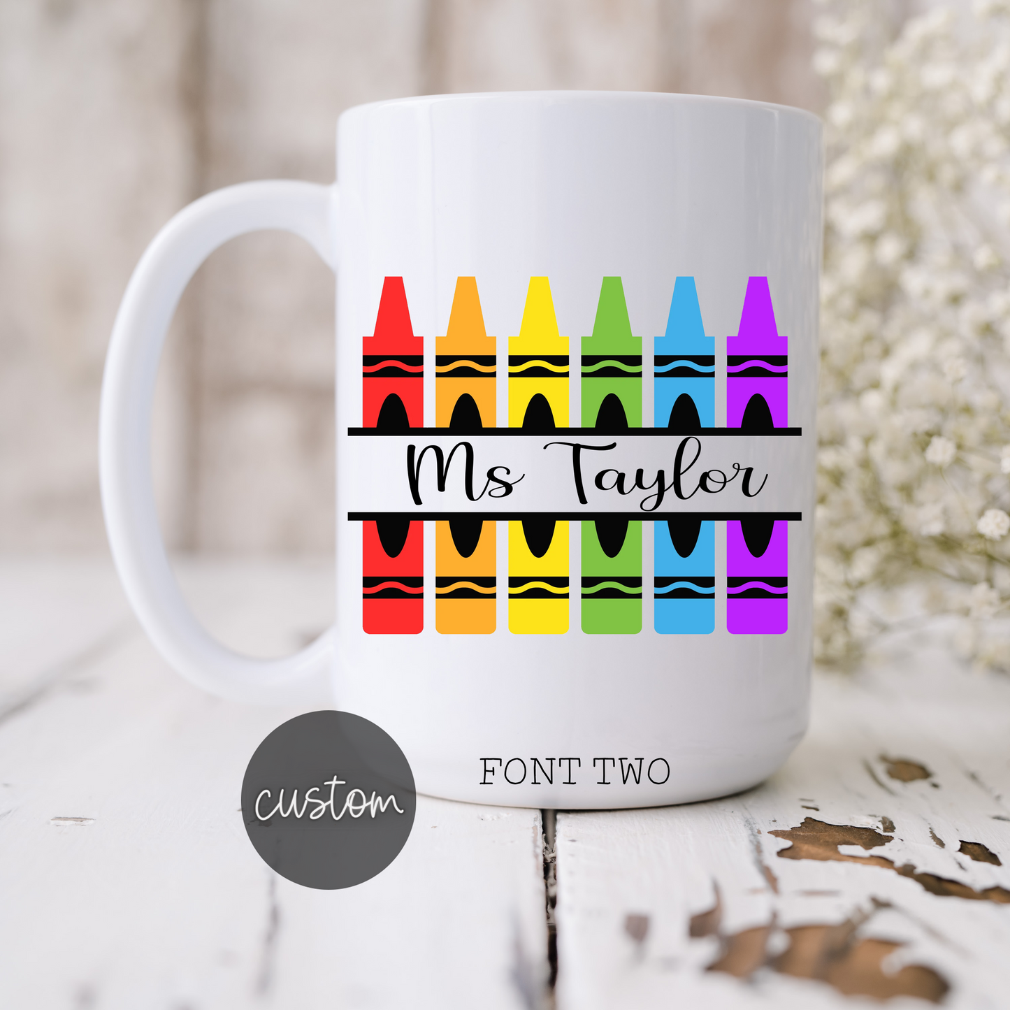 Custom Crayola Monogram Mug