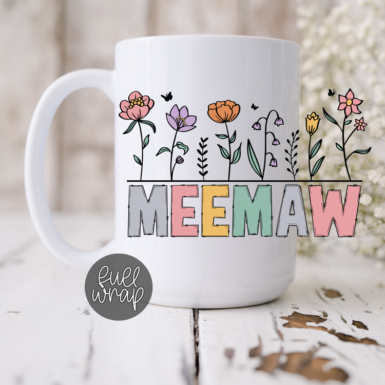Custom Floral Grandma Mug